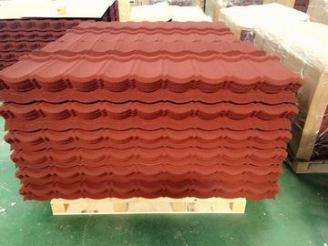 La pietra di colore ha preverniciato le mattonelle di tetto rivestite d'acciaio galvanizzate del metallo