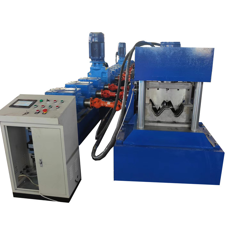 11kw 5.5kw GI Highway Guardrail Roll Forming Machine Cr12Mov Materiale della lama di taglio