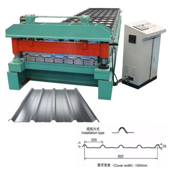Rotolo trapezoidale della lamiera del tetto del metallo che forma macchina per le mattonelle IBR dell'acciaio di colore dello zinco