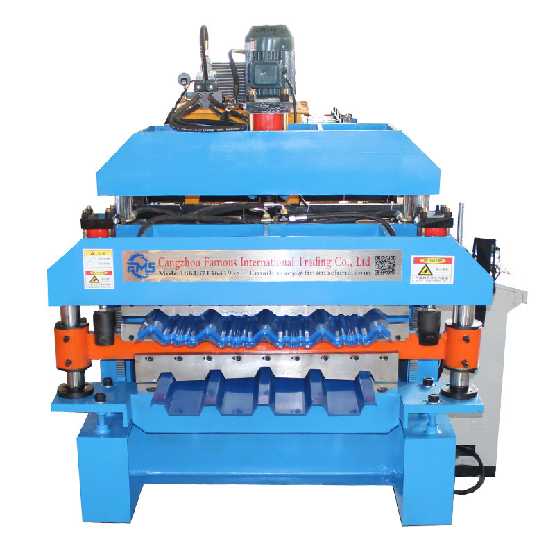 2024 Nuovo design doppio strato Roof Roll Forming Machine 840 trapezoidale e 836