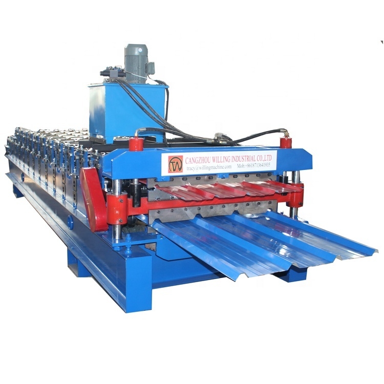 Rotolo freddo del tetto di larghezza di 1000mm che forma peso di tensione 5t della macchina 380v