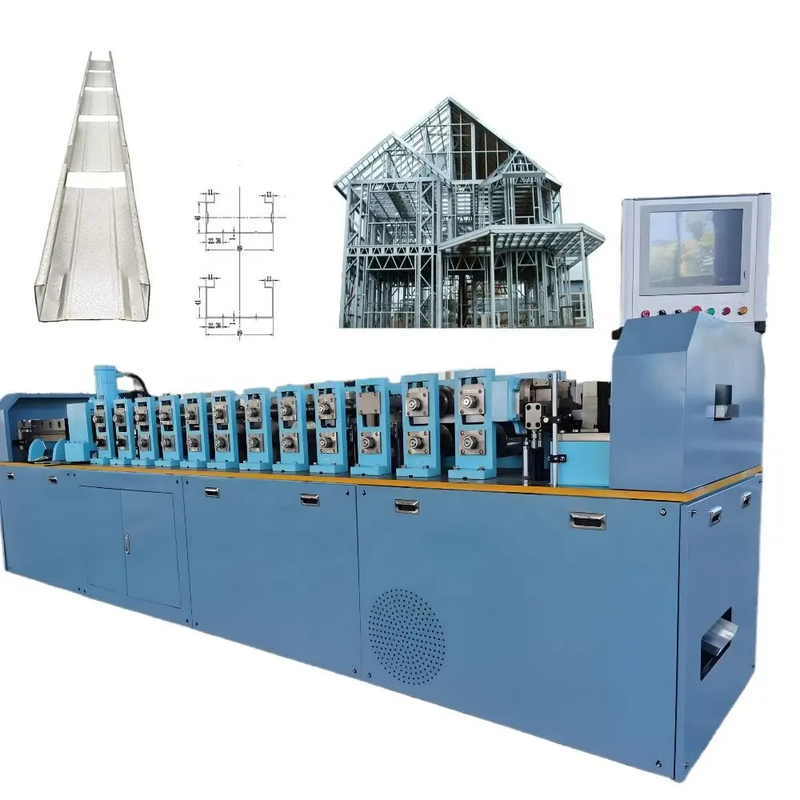 0.8-1.6mm Multiplice Dimensioni C89 C140 C200 Light Steel Framing Machine Light Gauge Roll Forming Machine per case prefabbricate