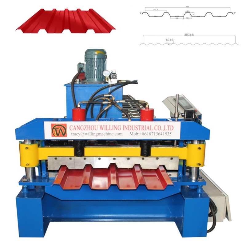 Customized 686 IBR trapezoidale e 762 corrugato doppio strato di copertura foglio di fabbricazione macchina per il Sudafrica