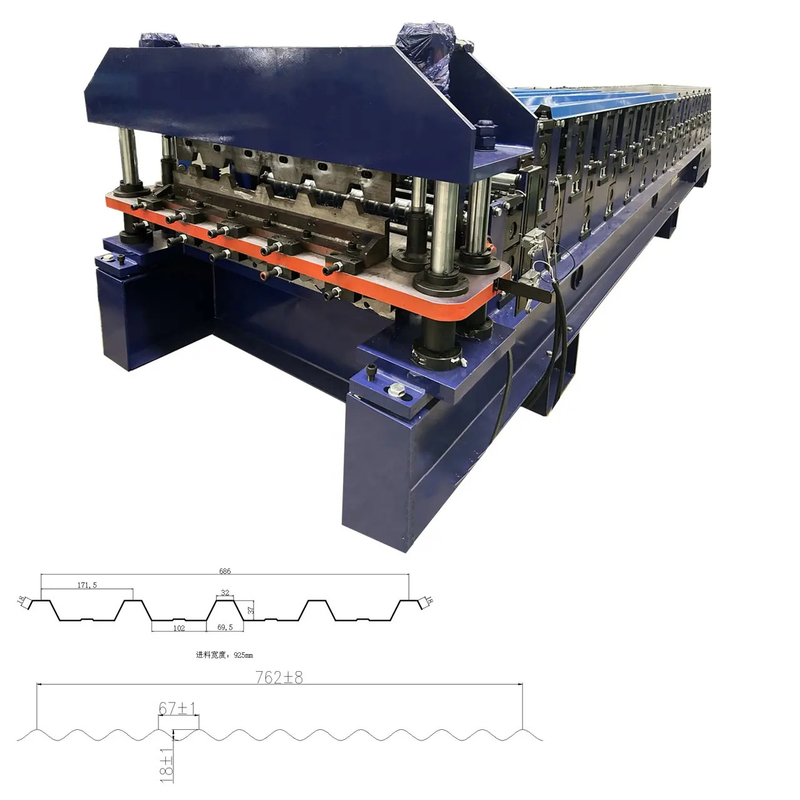 Customized 686 IBR trapezoidale e 762 corrugato doppio strato di copertura foglio di fabbricazione macchina per il Sudafrica