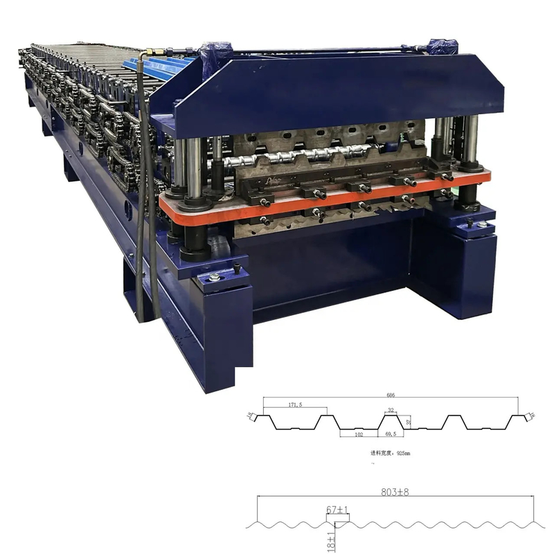 Customized 686 IBR trapezoidale e 762 corrugato doppio strato di copertura foglio di fabbricazione macchina per il Sudafrica