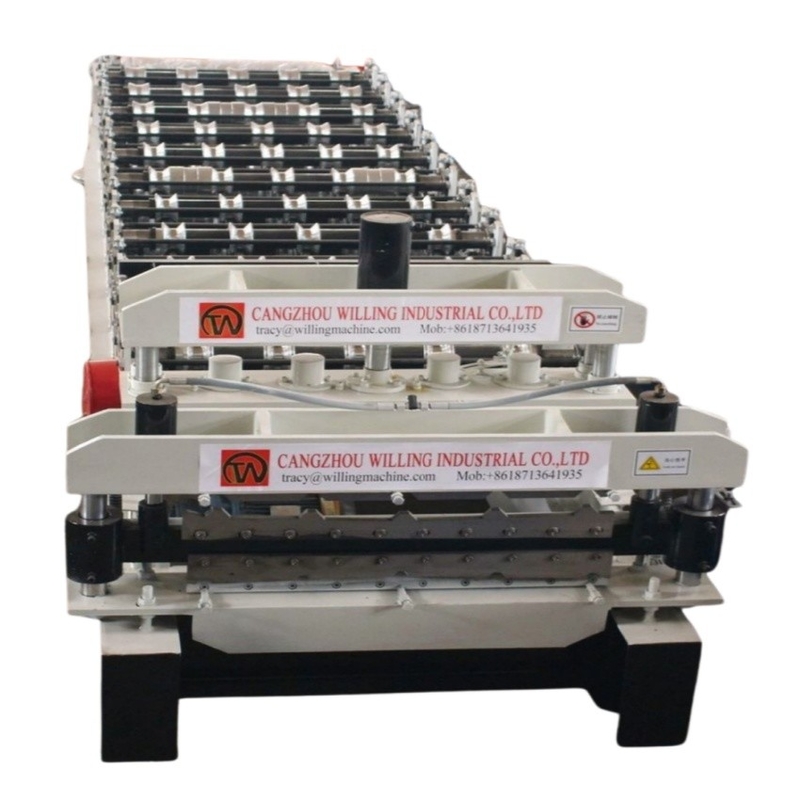 1250 mm larghezza doppio strato Ibr Roof Tile Roll Forming Machine per l'industria edile