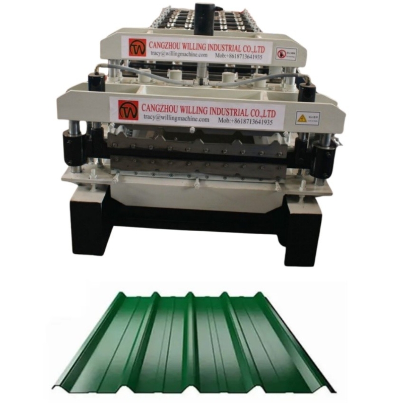 1250 mm larghezza doppio strato Ibr Roof Tile Roll Forming Machine per l'industria edile