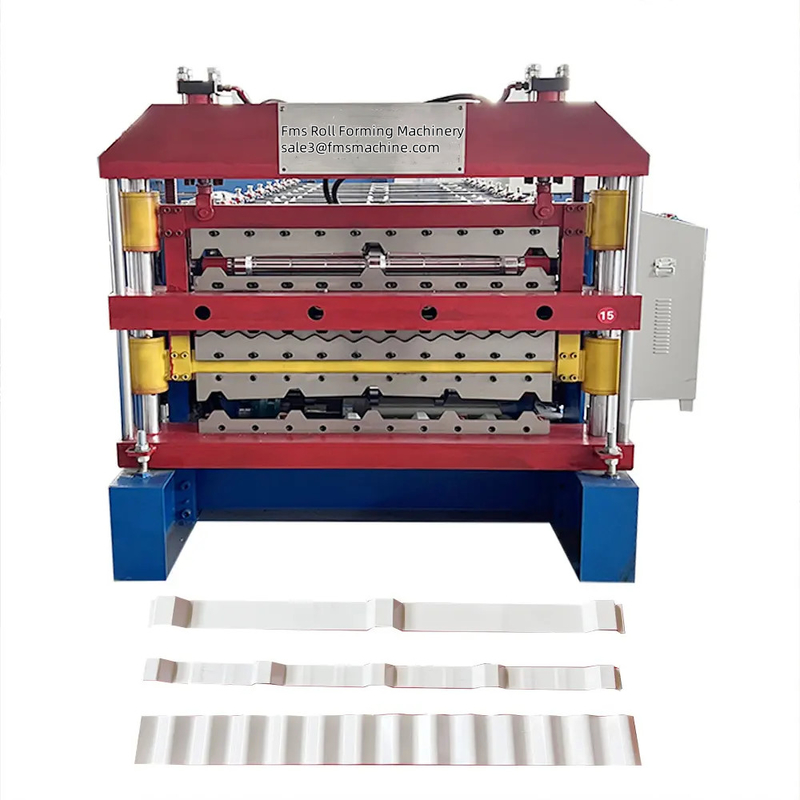 PPGI GI PPGL GL IBR pannello automatico doppio strato metallo copertura rotolo macchina di formazione TR4 TR5 Roof corrugated foglio di acciaio piastrella