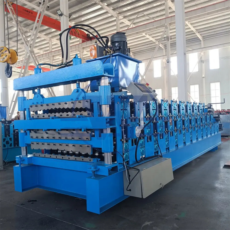 3 in 1 Metal Steel Ibr Roofing Sheets Roll Forming Machine con tre profili personalizzati