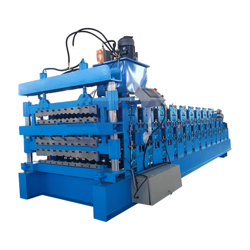 3 in 1 Metal Steel Ibr Roofing Sheets Roll Forming Machine con tre profili personalizzati