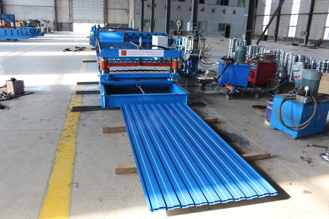 Macchine per la costruzione di tetti a rotoli per tetti corrugati