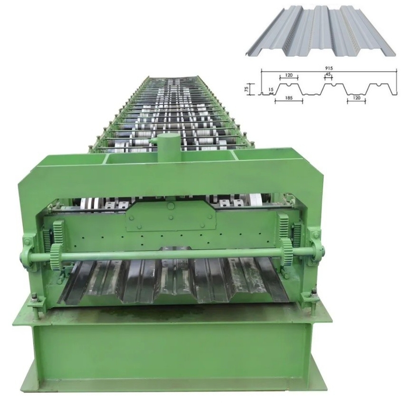 36'' High Speed Type B Roof / Floor Deck Roll Forming Machine con modalità di taglio idraulico e materiale a rulli