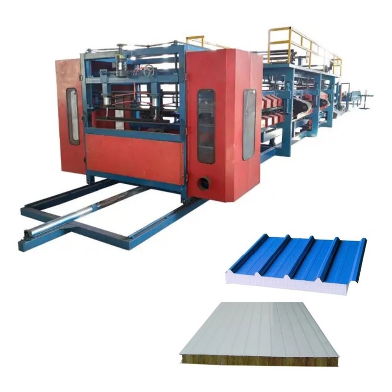 Macchina per la produzione di pannelli di pareti per tetti e pannelli di EPS Press Machine Linea di produzione Velocità di formazione 3-6m/min