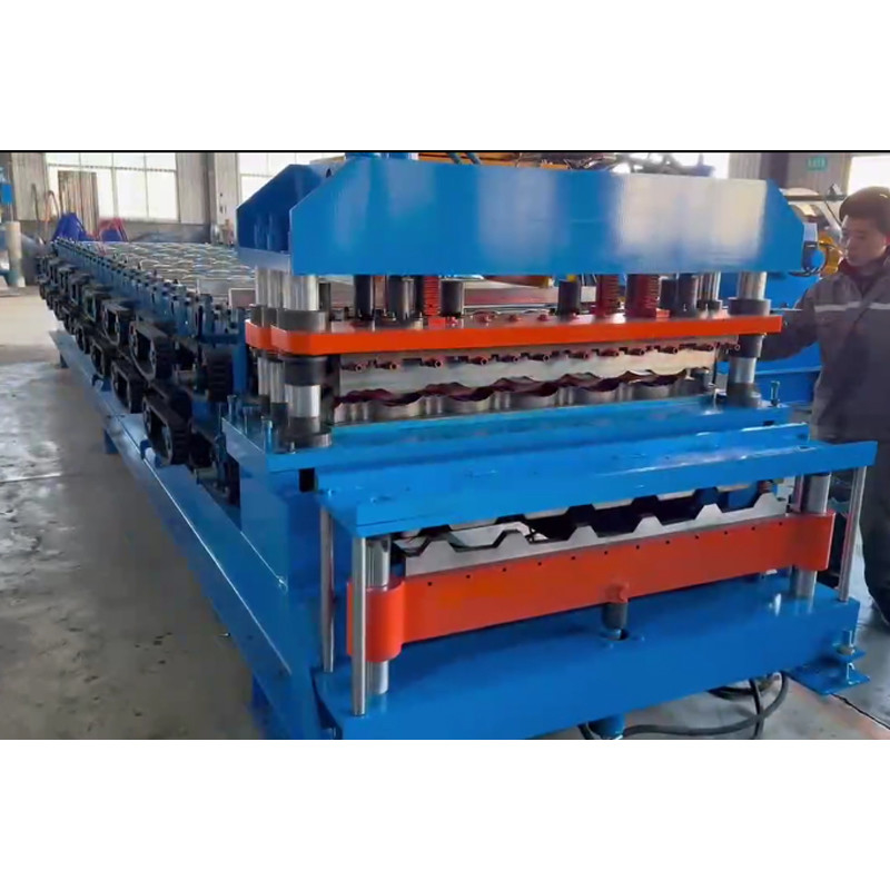 Controllo PLC Metallo acciaio freddo vetrata Tela di tetto Fabbrica di macchine per la costruzione di piastrelle