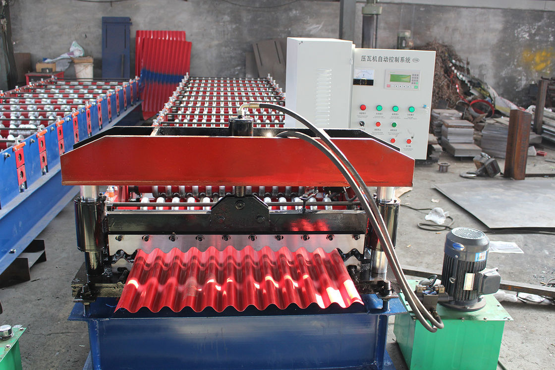 380v 50hz laminato a sfera corrugata Roofing Sheet Roll Forming Machine Stabile prestazioni Long Life Span
