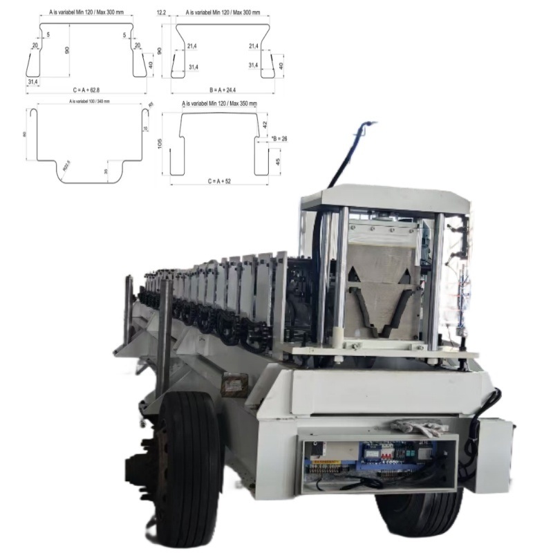 Mobile Vegetable Planting Trough Forming Machine with Hydraulic Motor 5.5KW and 8-15m/min Production Capacity for Greenhouse Vegetable Cultivation