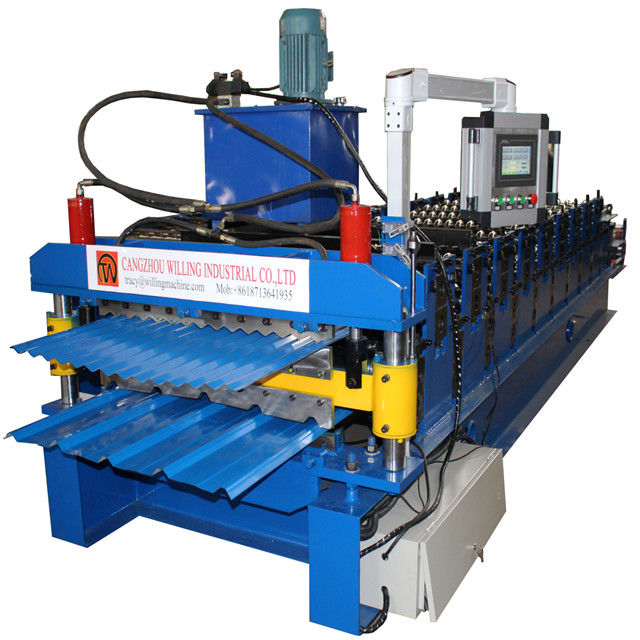 Ibr ha ondulato il rotolo di doppio strato che forma il controllo automatico completo del Plc della macchina