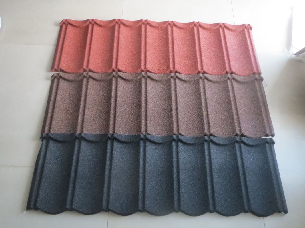 La pietra di colore ha preverniciato le mattonelle di tetto rivestite d'acciaio galvanizzate del metallo