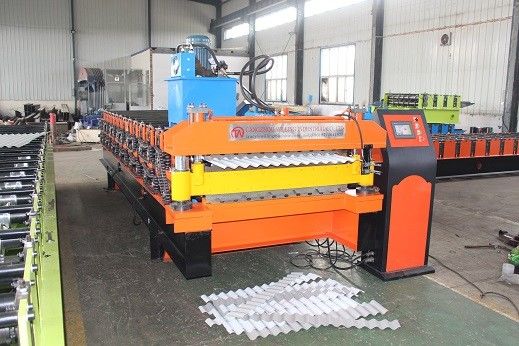 Rotolo di doppio strato di controllo 0.3mm del Plc che forma macchina per il tetto d'acciaio del metallo