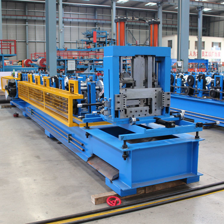 80-350 CZ Purlin Roll Forming Machine con sistema di controllo PLC e modalità di taglio idraulico