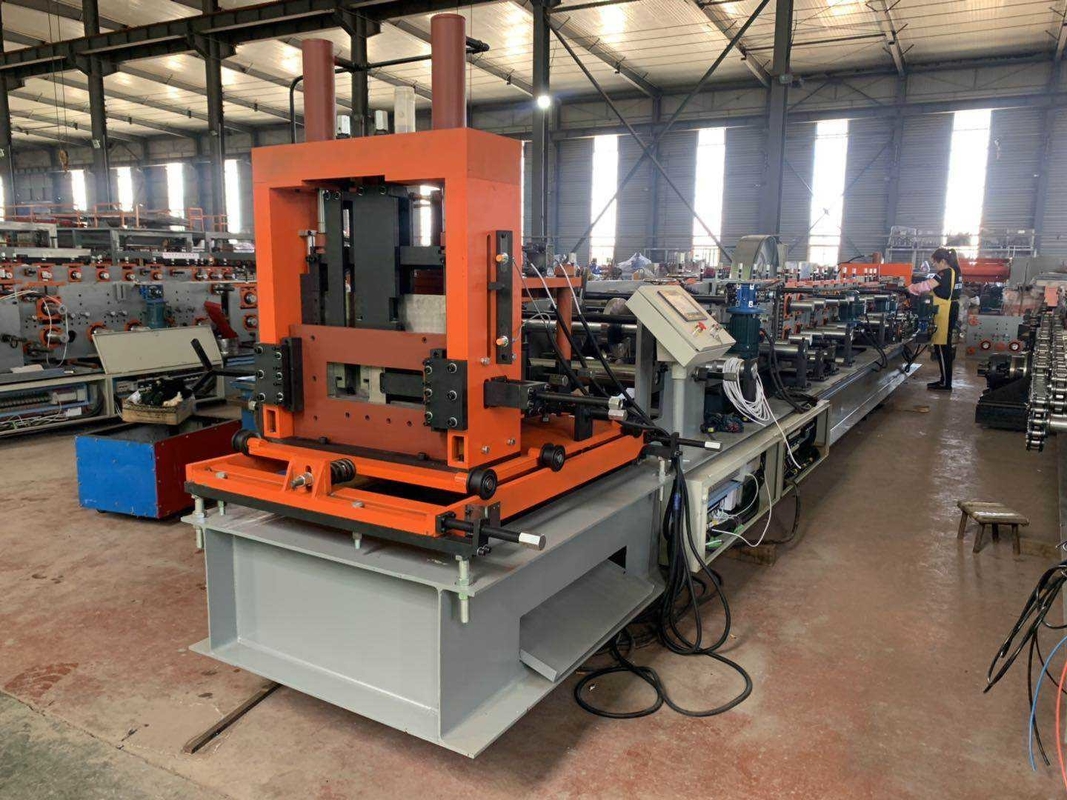 80-350 CZ Purlin Roll Forming Machine con sistema di controllo PLC e modalità di taglio idraulico