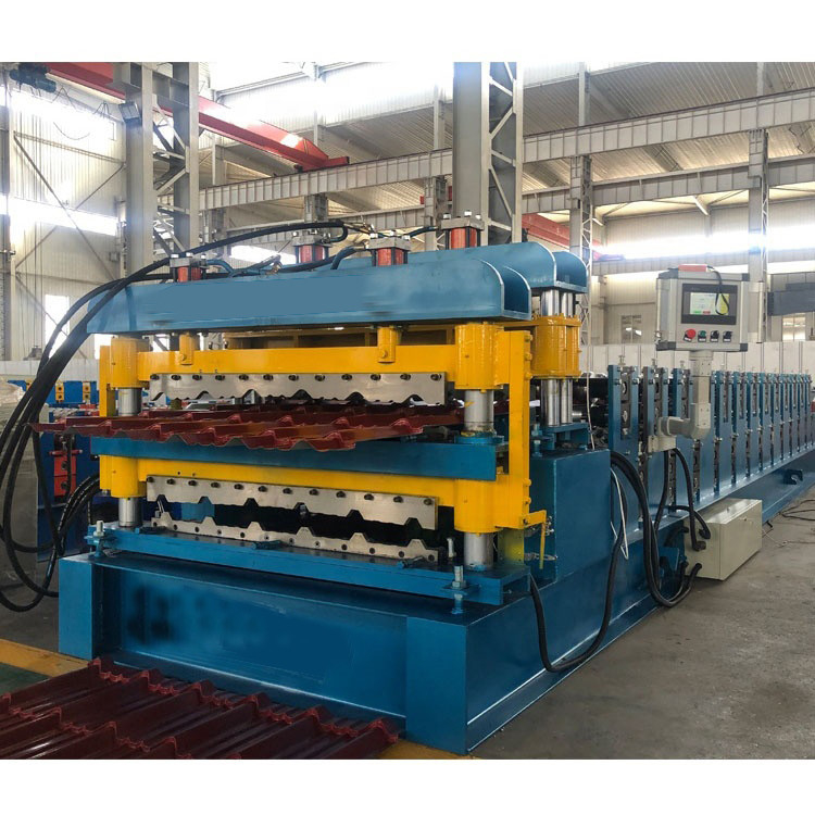 20m/Min Chaindrive Double Layer Roll che forma fabbricazione dello strato delle mattonelle di tetto della macchina 0.3mm