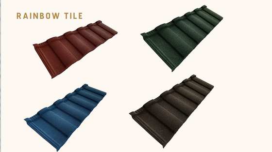 Roman Roofs Roofing Pomona Stone ha ricoperto densamente le mattonelle 0.4mm del metallo