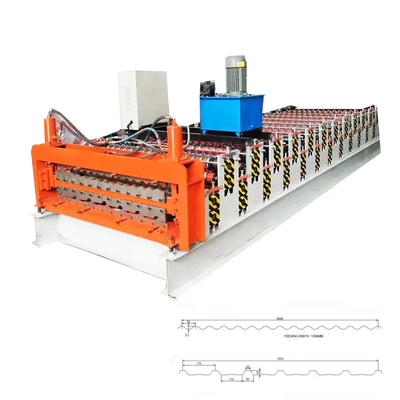 Doppio strato trapezoidale personalizzabile laminare a freddo formazione della macchina 15m/Min