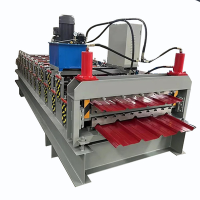 Rotolo materiale automatizzato di doppio strato di PPGI che forma le mattonelle dell'acciaio di colore della macchina che fanno macchina
