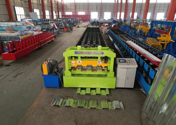 Rotolo della piattaforma del pavimento d'acciaio galvanizzato profilo trapezoidale che forma macchina 4kw