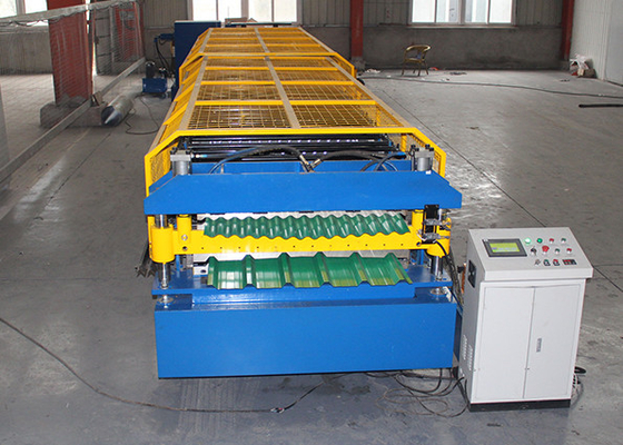 Alta precisione doppio strato di acciaio per il tetto di foglio di roll formando macchina IBR ondulato vetrato