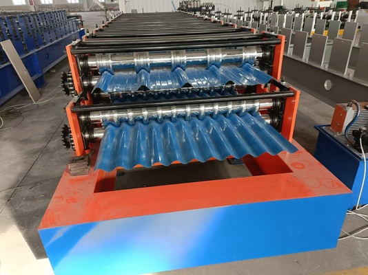Utilizzare il tetto doppio strato doppio ponte copertura carta roll formare macchina