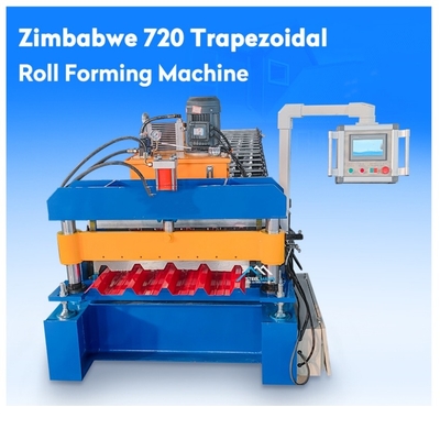 Macchina per la realizzazione di piastrelle di tetto trapezoidali corrugate a 5 V, doppio strato per il tetto, lamiera di ferro, fabbricazione di metallo, macchina per la formazione di rotoli a freddo