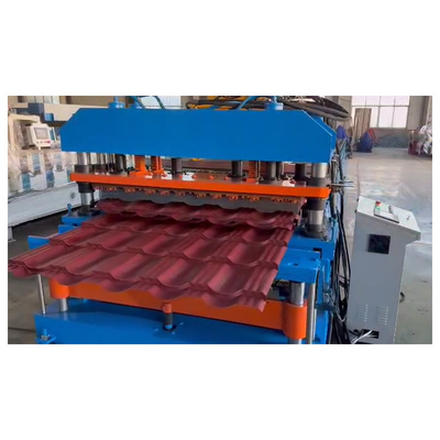 Controllo PLC Metallo acciaio freddo vetrata Tela di tetto Fabbrica di macchine per la costruzione di piastrelle