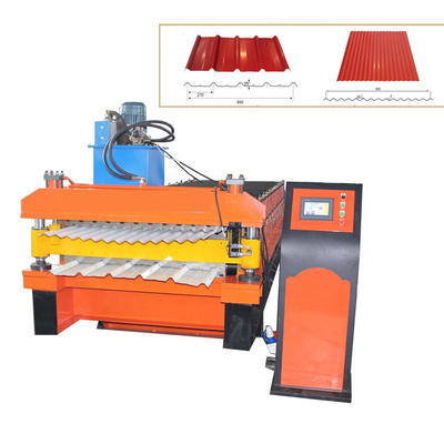 Controllo PLC 0.3-0.6mm Macchina per formatura a rulli a doppio strato 15m/Min per pannelli tetto PPGl