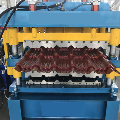 20m/Min Chaindrive Double Layer Roll che forma fabbricazione dello strato delle mattonelle di tetto della macchina 0.3mm