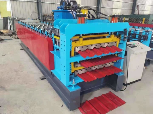 La macchina del tetto del pannello 4kw Ibr ha ondulato lo strato lustrato d'acciaio delle mattonelle del metallo tre strati